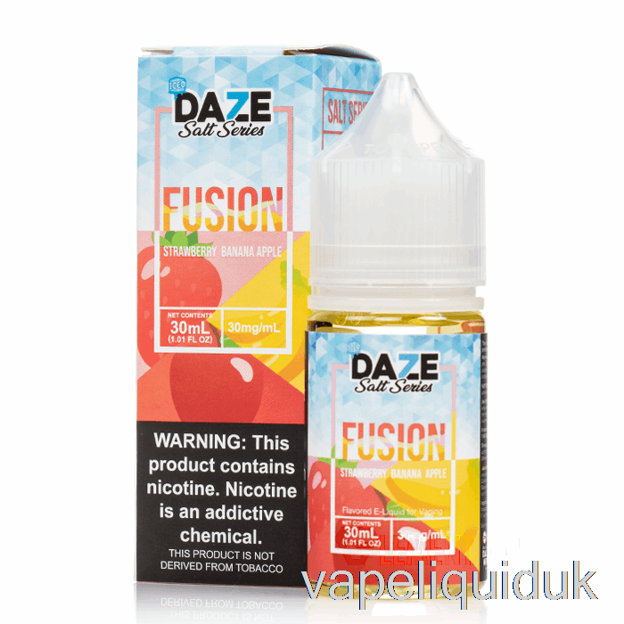 ICED Strawberry Banana Apple - 7 Daze Fusion Salts - 30mL 50mg Vape Juice